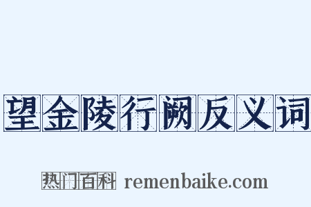 望金陵行阙反义词是什么意思的图片